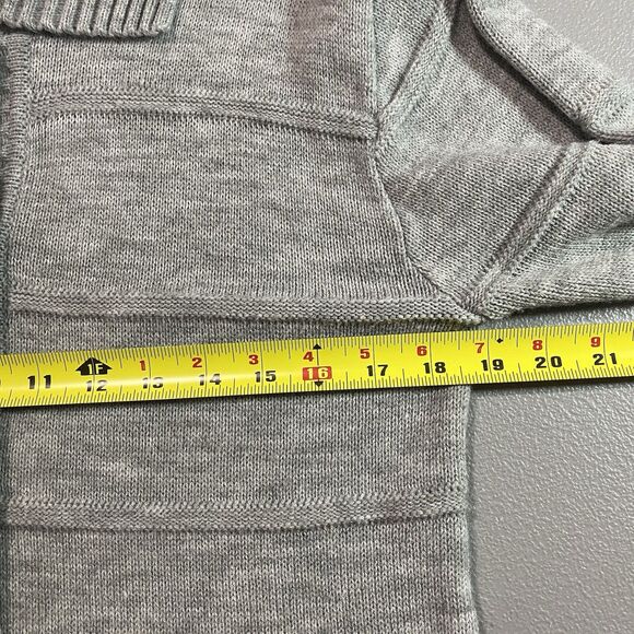 Vintage HELEN SUE Cardigan Sweater Shawl Collar Buttons Pockets Womens M Gray - Picture 5 of 8